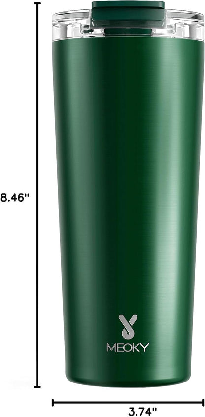 24 oz Insulated Travel Coffee Mug: Leak Proof Lid, Sea | Stainless Steel Coffee Tumbler, Keeps Hot for 8 Hours or Cold for 24 Hours, Fits in Car Cup Holder, BPA Free