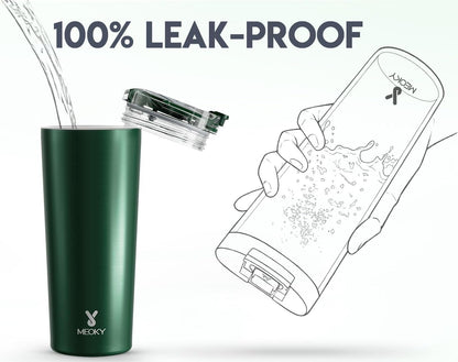 24 oz Insulated Travel Coffee Mug: Leak Proof Lid, Sea | Stainless Steel Coffee Tumbler, Keeps Hot for 8 Hours or Cold for 24 Hours, Fits in Car Cup Holder, BPA Free
