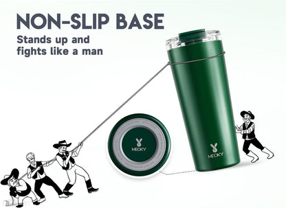 24 oz Insulated Travel Coffee Mug: Leak Proof Lid, Sea | Stainless Steel Coffee Tumbler, Keeps Hot for 8 Hours or Cold for 24 Hours, Fits in Car Cup Holder, BPA Free