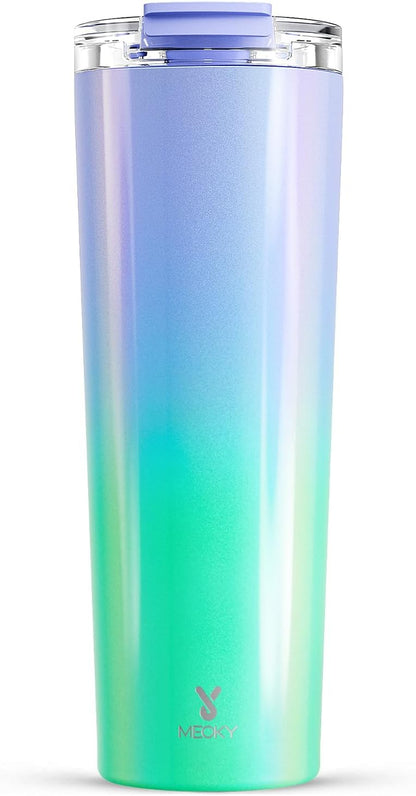 24 oz Insulated Travel Coffee Mug: Leak Proof Lid, Sea | Stainless Steel Coffee Tumbler, Keeps Hot for 8 Hours or Cold for 24 Hours, Fits in Car Cup Holder, BPA Free