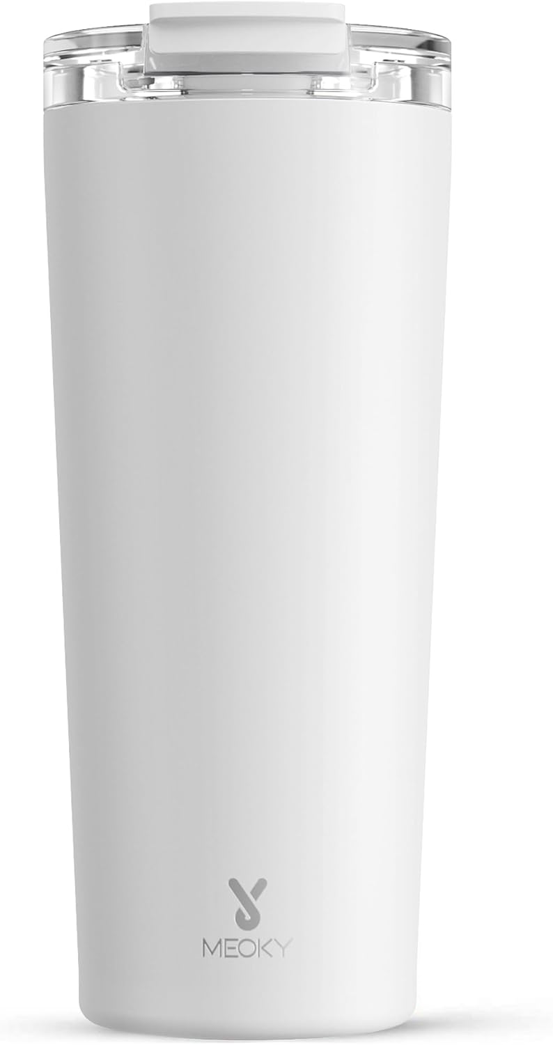 24 oz Insulated Travel Coffee Mug: Leak Proof Lid, Sea | Stainless Steel Coffee Tumbler, Keeps Hot for 8 Hours or Cold for 24 Hours, Fits in Car Cup Holder, BPA Free