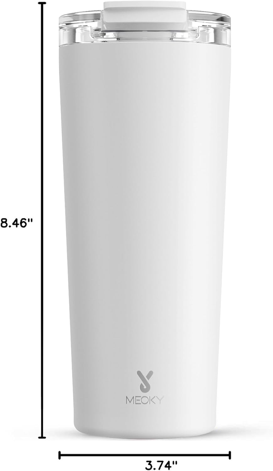 24 oz Insulated Travel Coffee Mug: Leak Proof Lid, Sea | Stainless Steel Coffee Tumbler, Keeps Hot for 8 Hours or Cold for 24 Hours, Fits in Car Cup Holder, BPA Free