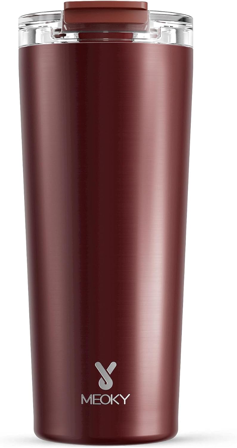 24 oz Insulated Travel Coffee Mug: Leak Proof Lid, Sea | Stainless Steel Coffee Tumbler, Keeps Hot for 8 Hours or Cold for 24 Hours, Fits in Car Cup Holder, BPA Free