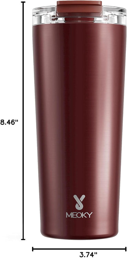 24 oz Insulated Travel Coffee Mug: Leak Proof Lid, Sea | Stainless Steel Coffee Tumbler, Keeps Hot for 8 Hours or Cold for 24 Hours, Fits in Car Cup Holder, BPA Free