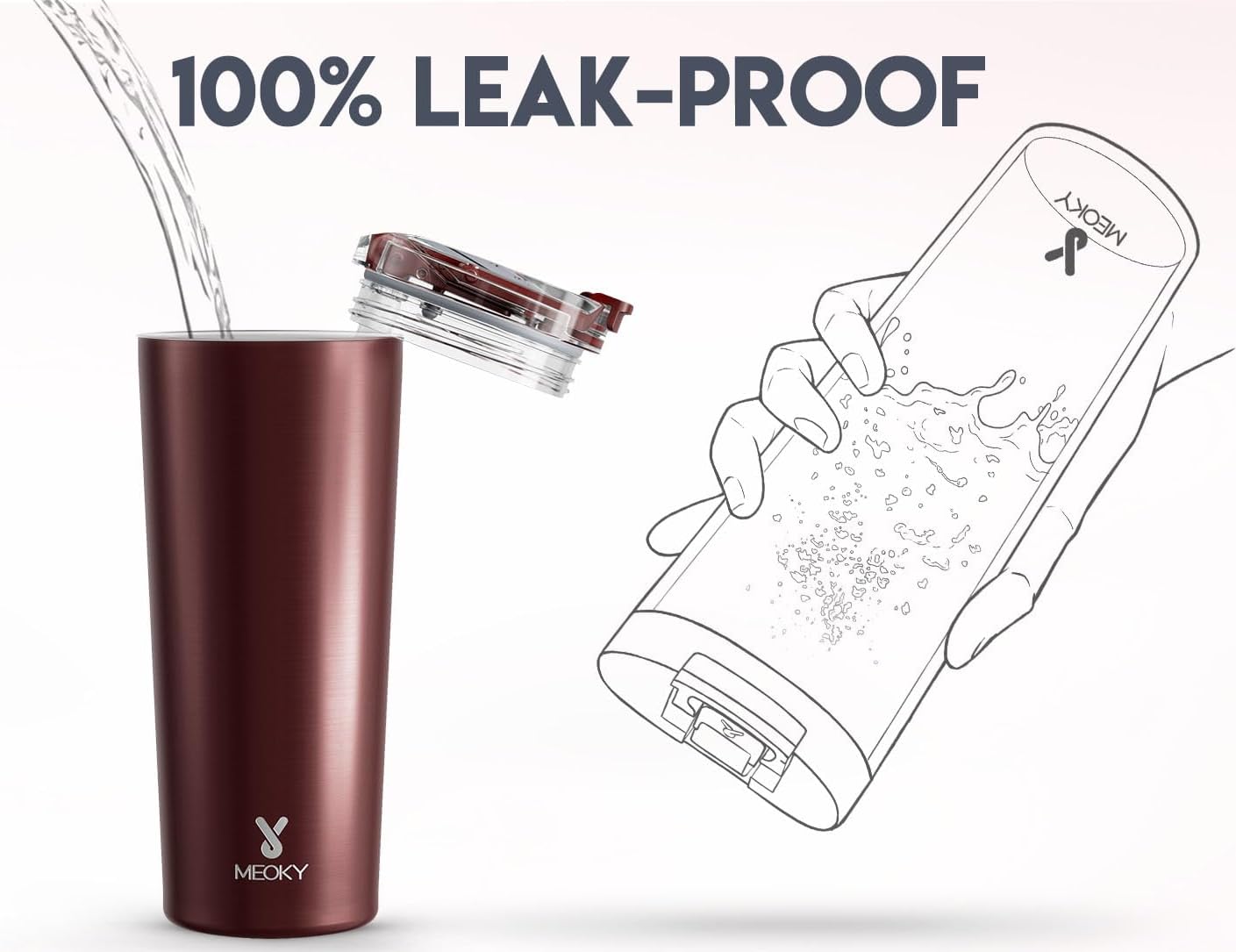 24 oz Insulated Travel Coffee Mug: Leak Proof Lid, Sea | Stainless Steel Coffee Tumbler, Keeps Hot for 8 Hours or Cold for 24 Hours, Fits in Car Cup Holder, BPA Free
