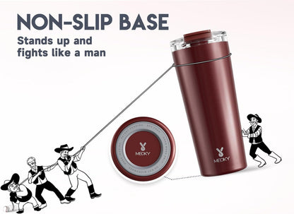 24 oz Insulated Travel Coffee Mug: Leak Proof Lid, Sea | Stainless Steel Coffee Tumbler, Keeps Hot for 8 Hours or Cold for 24 Hours, Fits in Car Cup Holder, BPA Free