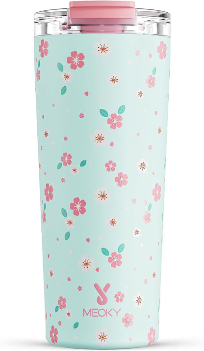 24 oz Insulated Travel Coffee Mug: Leak Proof Lid, Sea | Stainless Steel Coffee Tumbler, Keeps Hot for 8 Hours or Cold for 24 Hours, Fits in Car Cup Holder, BPA Free