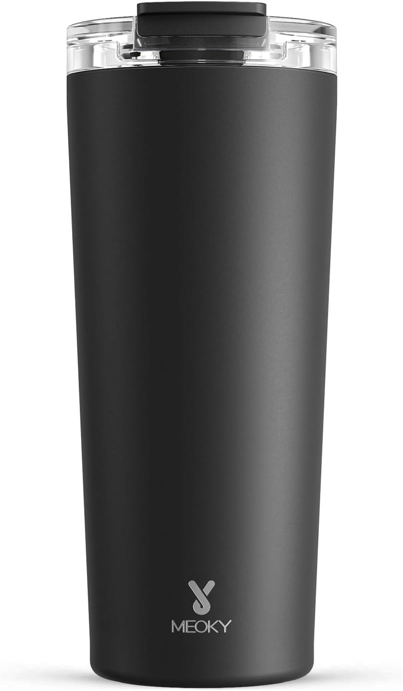 24 oz Insulated Travel Coffee Mug: Leak Proof Lid, Sea | Stainless Steel Coffee Tumbler, Keeps Hot for 8 Hours or Cold for 24 Hours, Fits in Car Cup Holder, BPA Free