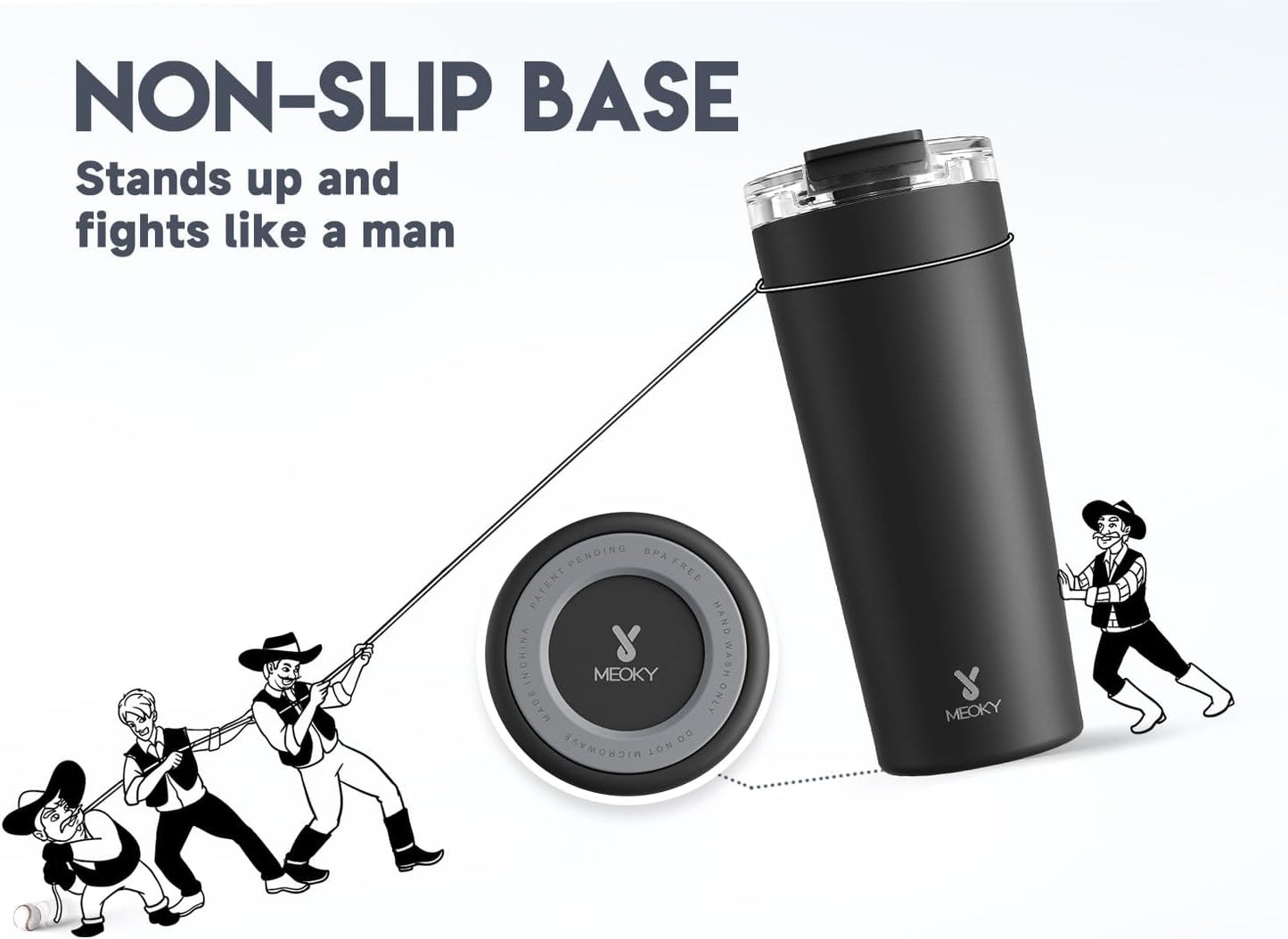 24 oz Insulated Travel Coffee Mug: Leak Proof Lid, Sea | Stainless Steel Coffee Tumbler, Keeps Hot for 8 Hours or Cold for 24 Hours, Fits in Car Cup Holder, BPA Free