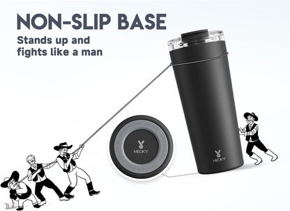 24 oz Insulated Travel Coffee Mug: Leak Proof Lid, Sea | Stainless Steel Coffee Tumbler, Keeps Hot for 8 Hours or Cold for 24 Hours, Fits in Car Cup Holder, BPA Free
