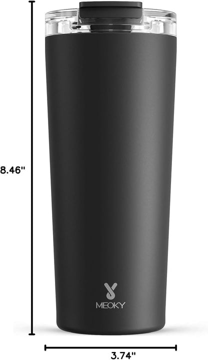 24 oz Insulated Travel Coffee Mug: Leak Proof Lid, Sea | Stainless Steel Coffee Tumbler, Keeps Hot for 8 Hours or Cold for 24 Hours, Fits in Car Cup Holder, BPA Free