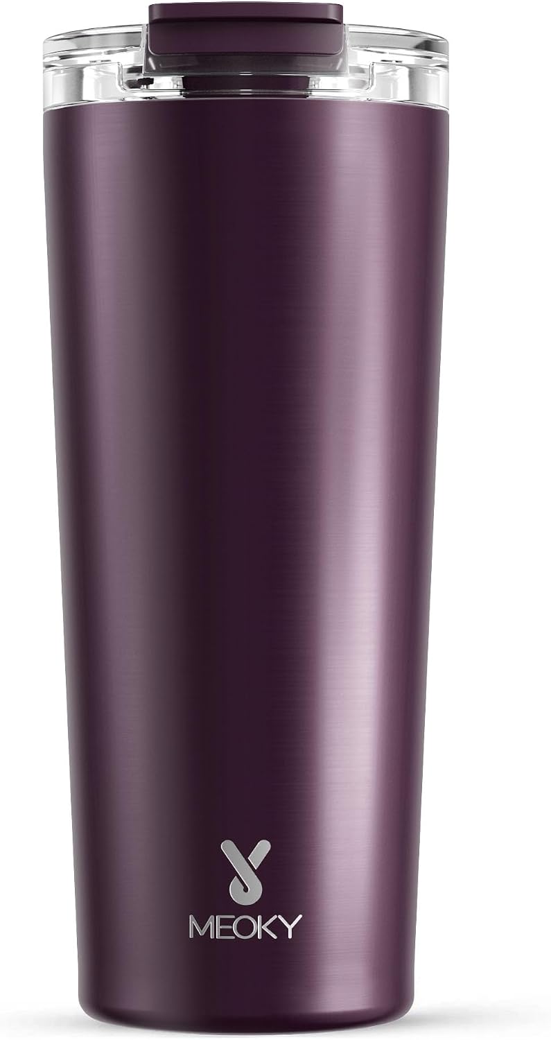 24 oz Insulated Travel Coffee Mug: Leak Proof Lid, Sea | Stainless Steel Coffee Tumbler, Keeps Hot for 8 Hours or Cold for 24 Hours, Fits in Car Cup Holder, BPA Free