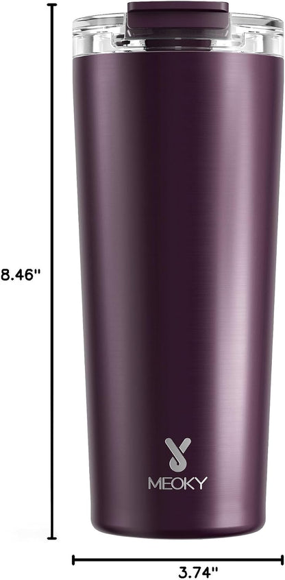 24 oz Insulated Travel Coffee Mug: Leak Proof Lid, Sea | Stainless Steel Coffee Tumbler, Keeps Hot for 8 Hours or Cold for 24 Hours, Fits in Car Cup Holder, BPA Free