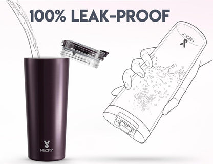 24 oz Insulated Travel Coffee Mug: Leak Proof Lid, Sea | Stainless Steel Coffee Tumbler, Keeps Hot for 8 Hours or Cold for 24 Hours, Fits in Car Cup Holder, BPA Free