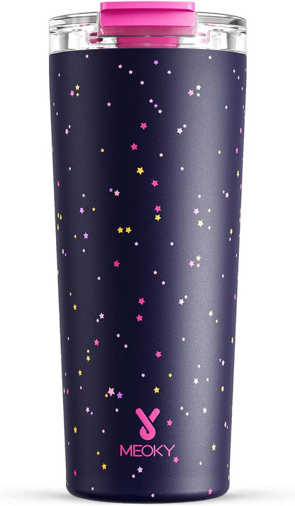 24 oz Insulated Travel Coffee Mug: Leak Proof Lid, Sea | Stainless Steel Coffee Tumbler, Keeps Hot for 8 Hours or Cold for 24 Hours, Fits in Car Cup Holder, BPA Free