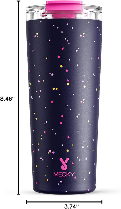 24 oz Insulated Travel Coffee Mug: Leak Proof Lid, Sea | Stainless Steel Coffee Tumbler, Keeps Hot for 8 Hours or Cold for 24 Hours, Fits in Car Cup Holder, BPA Free