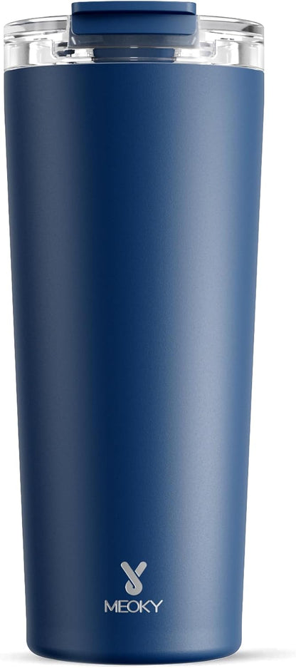 24 oz Insulated Travel Coffee Mug: Leak Proof Lid, Sea | Stainless Steel Coffee Tumbler, Keeps Hot for 8 Hours or Cold for 24 Hours, Fits in Car Cup Holder, BPA Free