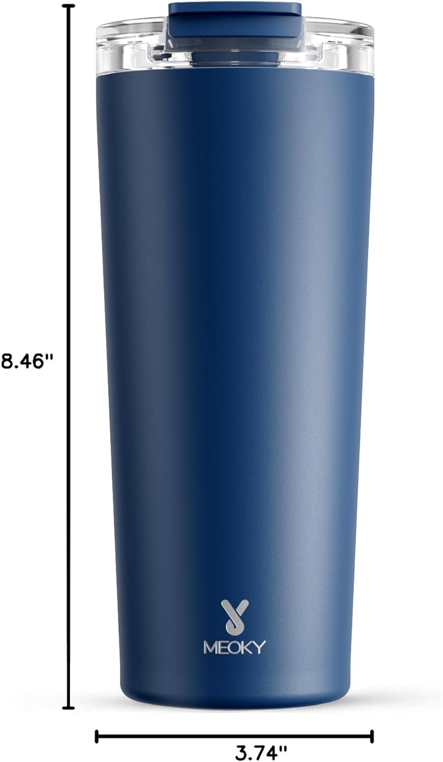 24 oz Insulated Travel Coffee Mug: Leak Proof Lid, Sea | Stainless Steel Coffee Tumbler, Keeps Hot for 8 Hours or Cold for 24 Hours, Fits in Car Cup Holder, BPA Free