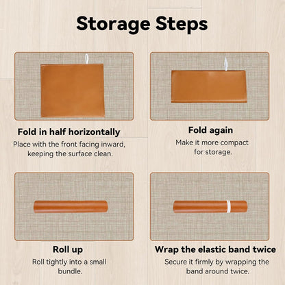Portable Baby Changing Mat, Faux Leather, 30" x 17", Blush