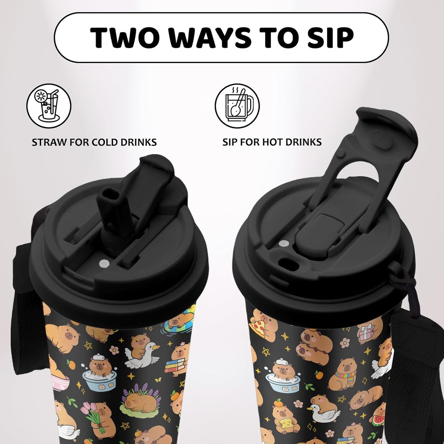 Cute Dog Gifts Stainless Steel 2-in-1 Lid Coffee Tumbler 19 oz Dog Paw Print Insulated Travel Coffee Mug Dogs Lovers Gifts for Women Birthday Christmas