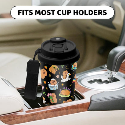 Cute Dog Gifts Stainless Steel 2-in-1 Lid Coffee Tumbler 19 oz Dog Paw Print Insulated Travel Coffee Mug Dogs Lovers Gifts for Women Birthday Christmas
