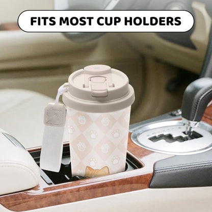 Cute Dog Gifts Stainless Steel 2-in-1 Lid Coffee Tumbler 19 oz Dog Paw Print Insulated Travel Coffee Mug Dogs Lovers Gifts for Women Birthday Christmas