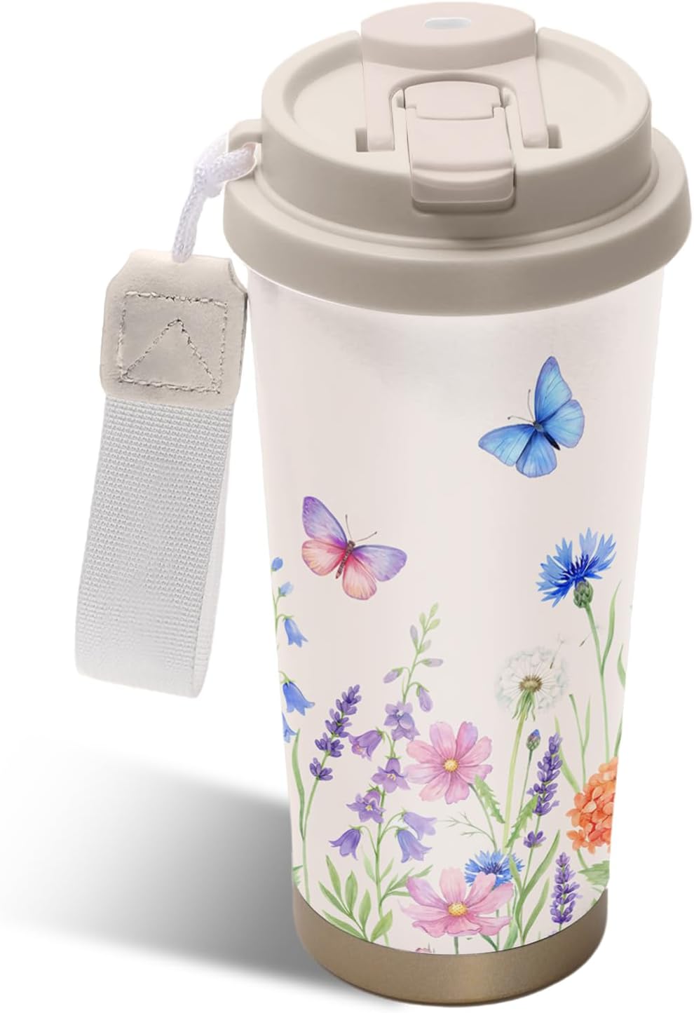 Cute Dog Gifts Stainless Steel 2-in-1 Lid Coffee Tumbler 19 oz Dog Paw Print Insulated Travel Coffee Mug Dogs Lovers Gifts for Women Birthday Christmas