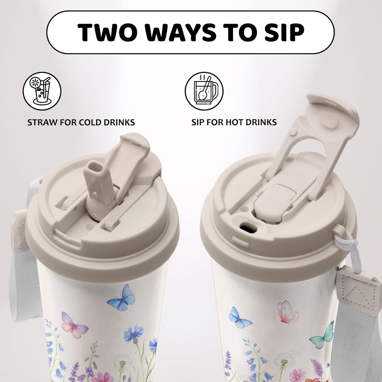 Cute Dog Gifts Stainless Steel 2-in-1 Lid Coffee Tumbler 19 oz Dog Paw Print Insulated Travel Coffee Mug Dogs Lovers Gifts for Women Birthday Christmas