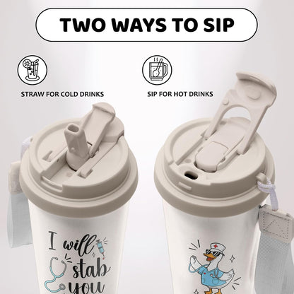 Cute Dog Gifts Stainless Steel 2-in-1 Lid Coffee Tumbler 19 oz Dog Paw Print Insulated Travel Coffee Mug Dogs Lovers Gifts for Women Birthday Christmas
