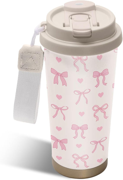 Cute Dog Gifts Stainless Steel 2-in-1 Lid Coffee Tumbler 19 oz Dog Paw Print Insulated Travel Coffee Mug Dogs Lovers Gifts for Women Birthday Christmas