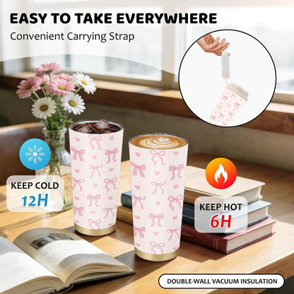 Cute Dog Gifts Stainless Steel 2-in-1 Lid Coffee Tumbler 19 oz Dog Paw Print Insulated Travel Coffee Mug Dogs Lovers Gifts for Women Birthday Christmas