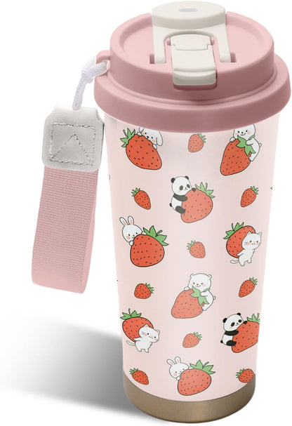 Cute Dog Gifts Stainless Steel 2-in-1 Lid Coffee Tumbler 19 oz Dog Paw Print Insulated Travel Coffee Mug Dogs Lovers Gifts for Women Birthday Christmas