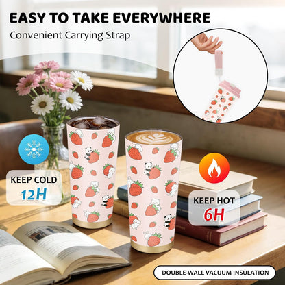 Cute Dog Gifts Stainless Steel 2-in-1 Lid Coffee Tumbler 19 oz Dog Paw Print Insulated Travel Coffee Mug Dogs Lovers Gifts for Women Birthday Christmas
