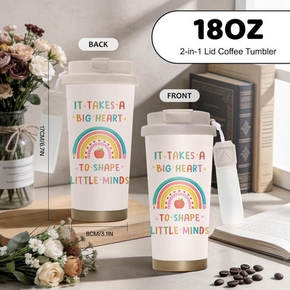 Cute Dog Gifts Stainless Steel 2-in-1 Lid Coffee Tumbler 19 oz Dog Paw Print Insulated Travel Coffee Mug Dogs Lovers Gifts for Women Birthday Christmas