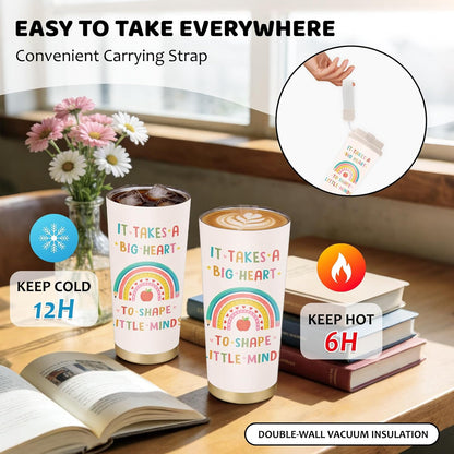 Cute Dog Gifts Stainless Steel 2-in-1 Lid Coffee Tumbler 19 oz Dog Paw Print Insulated Travel Coffee Mug Dogs Lovers Gifts for Women Birthday Christmas