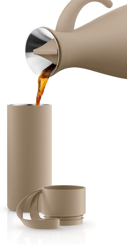 to Go Cup 0.35 L Vintage Brown | Double-Walled Thermo Cup with Vacuum Insulation | Stylish Danish Design with Practical Easy Grab Strap & Click Lid | Vintage Brown