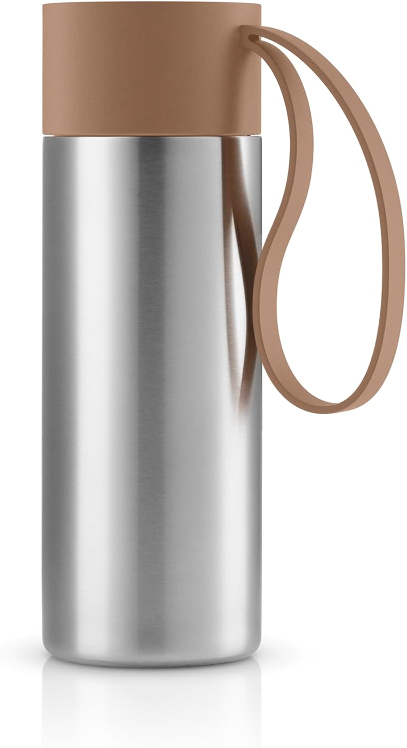 to Go Cup 0.35 L Vintage Brown | Double-Walled Thermo Cup with Vacuum Insulation | Stylish Danish Design with Practical Easy Grab Strap & Click Lid | Vintage Brown