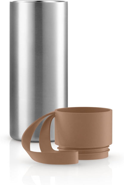 to Go Cup 0.35 L Vintage Brown | Double-Walled Thermo Cup with Vacuum Insulation | Stylish Danish Design with Practical Easy Grab Strap & Click Lid | Vintage Brown