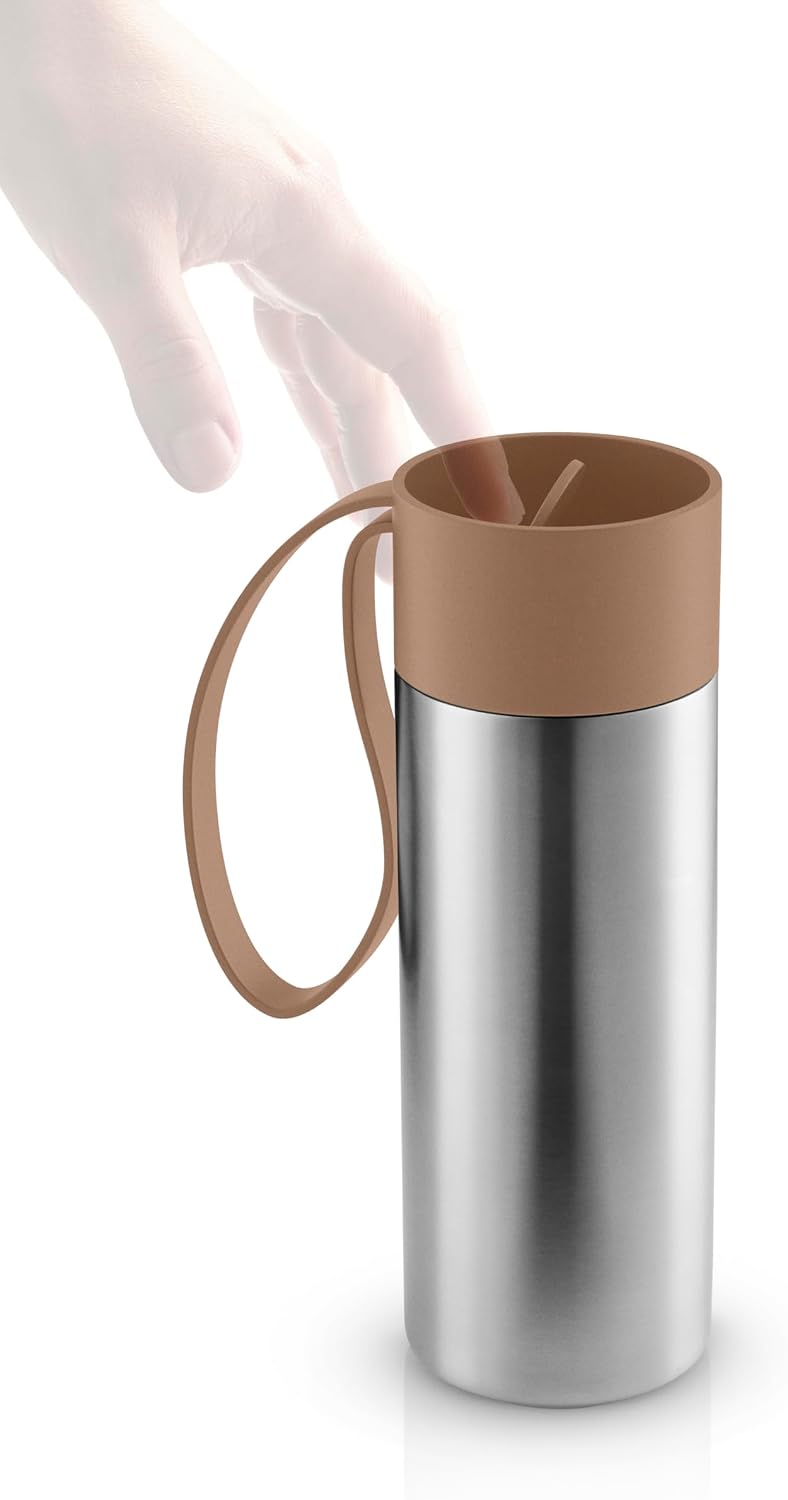 to Go Cup 0.35 L Vintage Brown | Double-Walled Thermo Cup with Vacuum Insulation | Stylish Danish Design with Practical Easy Grab Strap & Click Lid | Vintage Brown