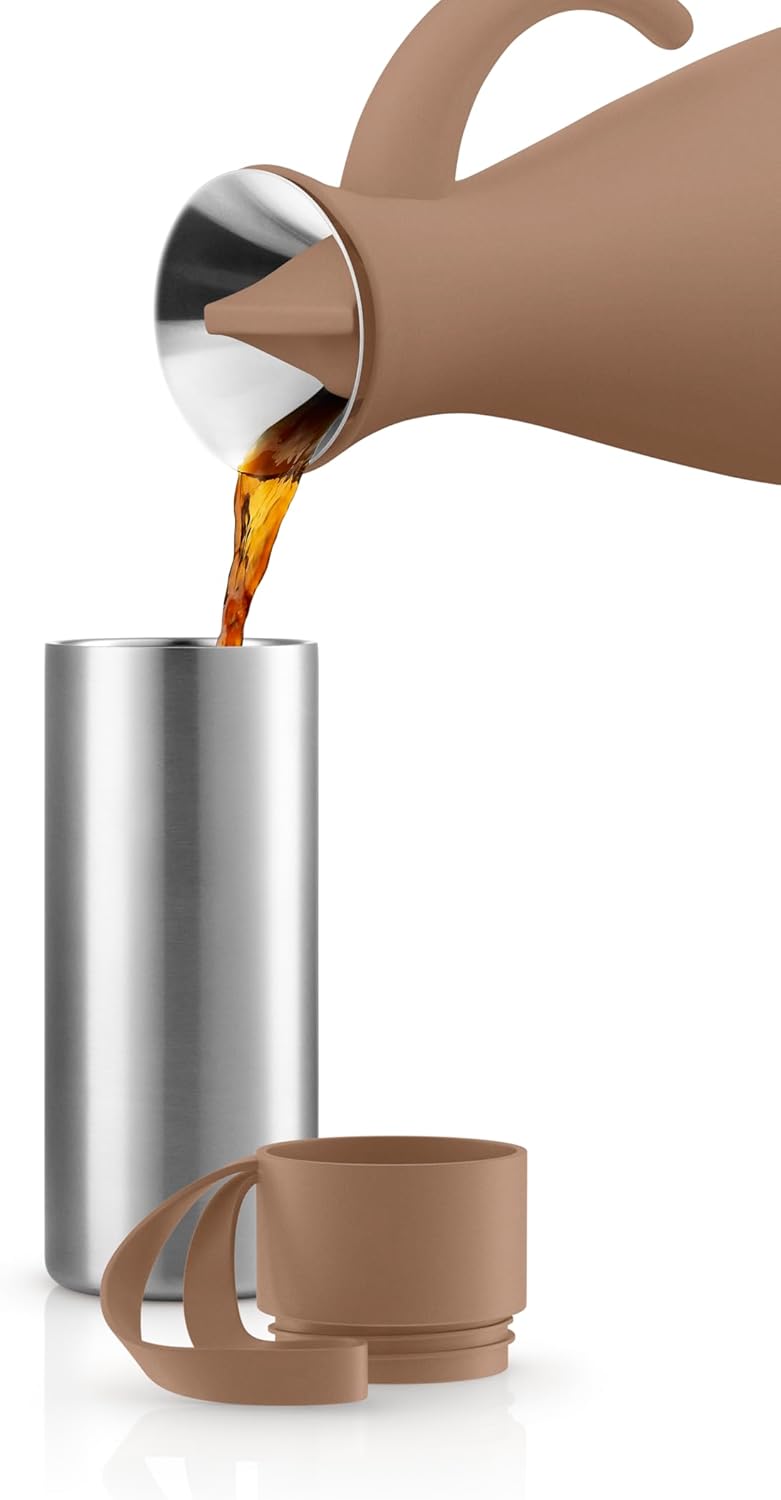 to Go Cup 0.35 L Vintage Brown | Double-Walled Thermo Cup with Vacuum Insulation | Stylish Danish Design with Practical Easy Grab Strap & Click Lid | Vintage Brown