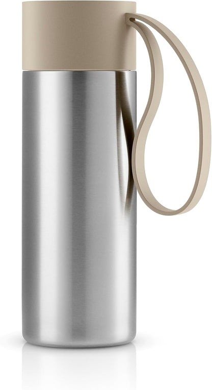 to Go Cup 0.35 L Vintage Brown | Double-Walled Thermo Cup with Vacuum Insulation | Stylish Danish Design with Practical Easy Grab Strap & Click Lid | Vintage Brown