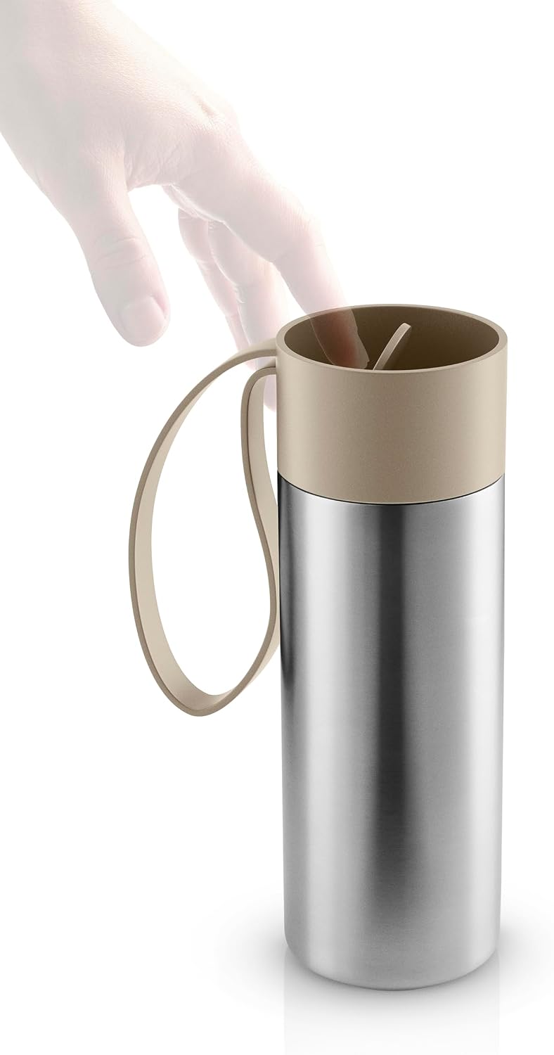 to Go Cup 0.35 L Vintage Brown | Double-Walled Thermo Cup with Vacuum Insulation | Stylish Danish Design with Practical Easy Grab Strap & Click Lid | Vintage Brown
