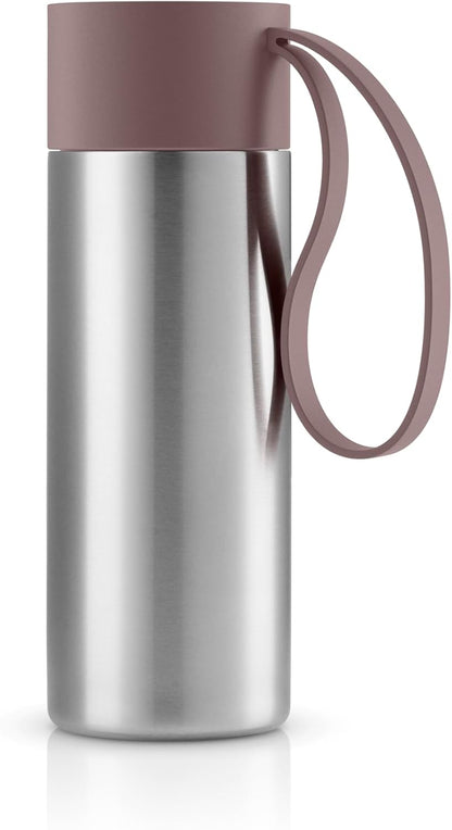 to Go Cup 0.35 L Vintage Brown | Double-Walled Thermo Cup with Vacuum Insulation | Stylish Danish Design with Practical Easy Grab Strap & Click Lid | Vintage Brown
