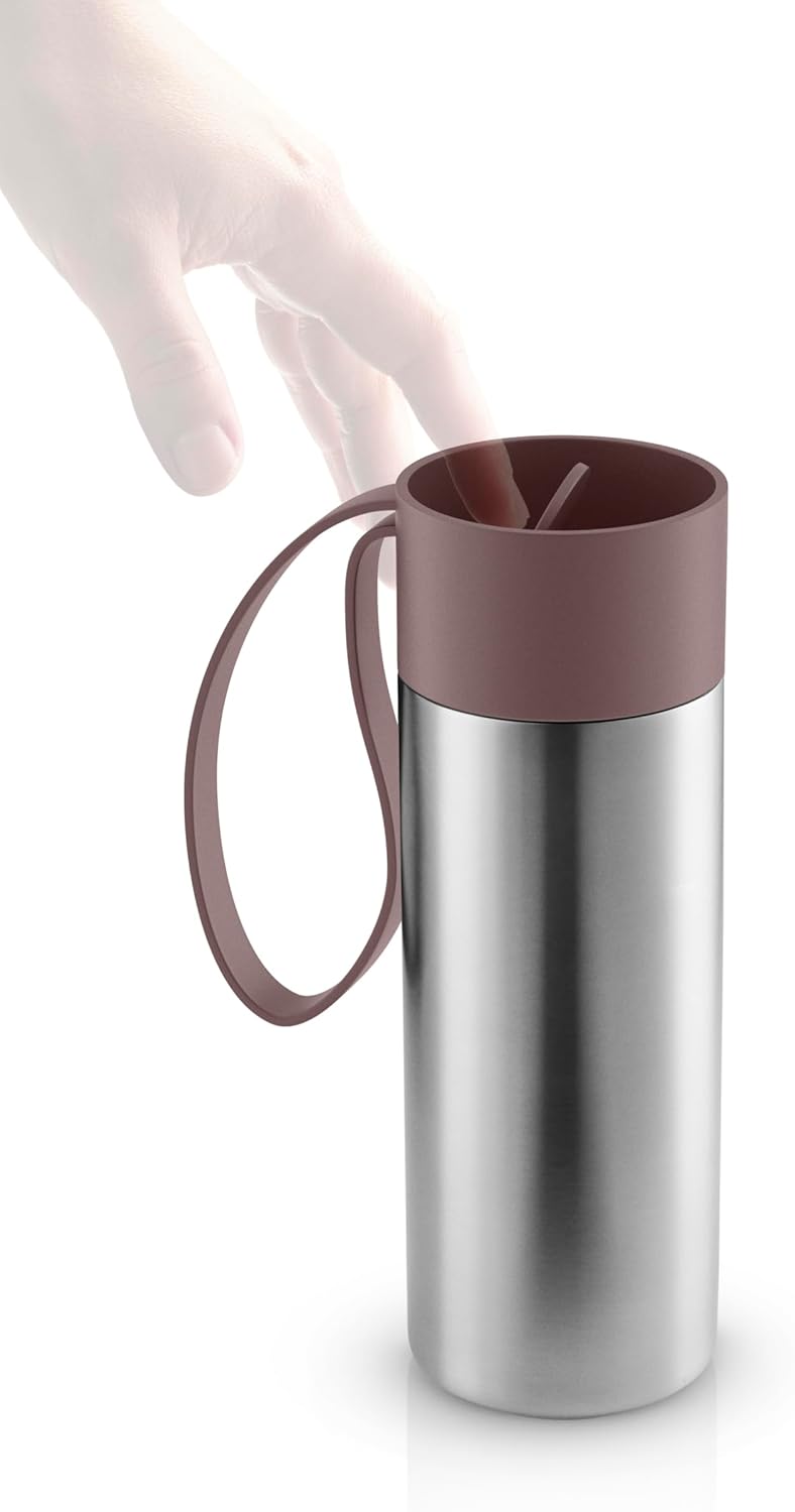 to Go Cup 0.35 L Vintage Brown | Double-Walled Thermo Cup with Vacuum Insulation | Stylish Danish Design with Practical Easy Grab Strap & Click Lid | Vintage Brown