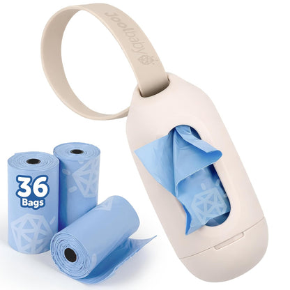 Disposable Diaper Bag Dispenser (Gray) + 6 Refill Rolls (Lavender-Scented) - Attaches to Stroller or Diaper Bag for On-the-Go Convenience