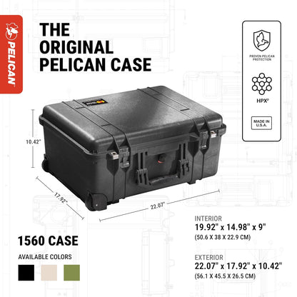 1560 Case No Foam (Black)