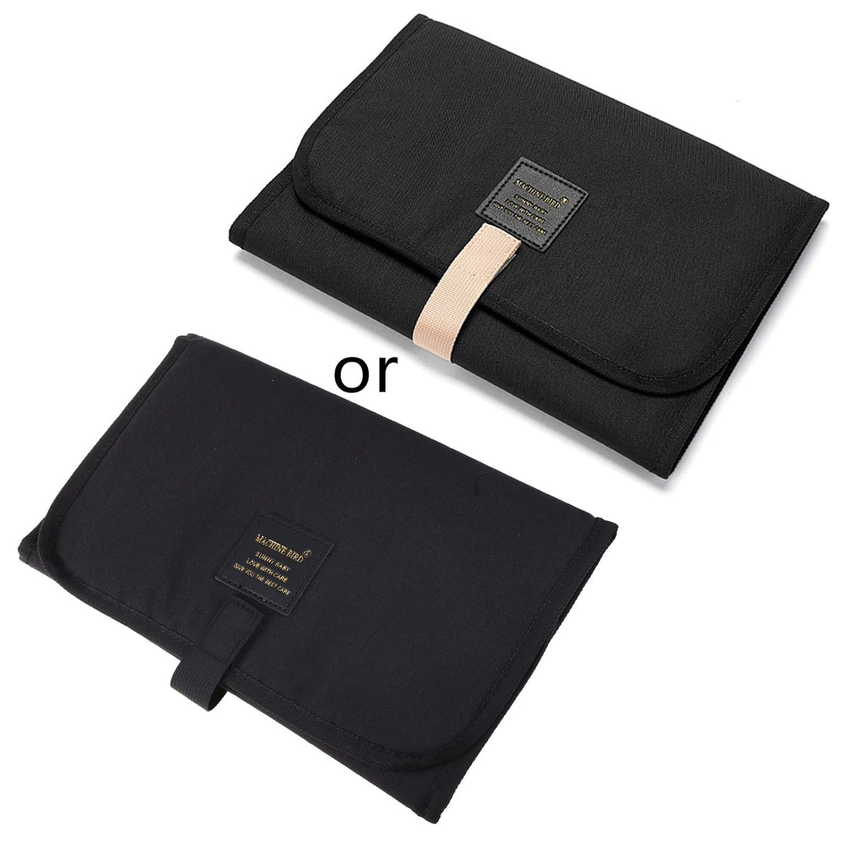 Portable Changing Pad,Foldable Baby Diaper Changing Pad Waterproof Newborn Nappy Changing Mat Travel Portable Diaper Change Sheet (Black)