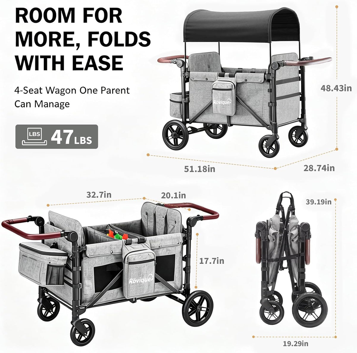 Wagon Stroller for 2 Kids,Stroller Wagon,Premium Wagon for Kids