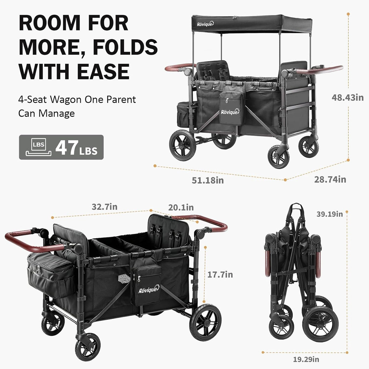 Wagon Stroller for 2 Kids,Stroller Wagon,Premium Wagon for Kids