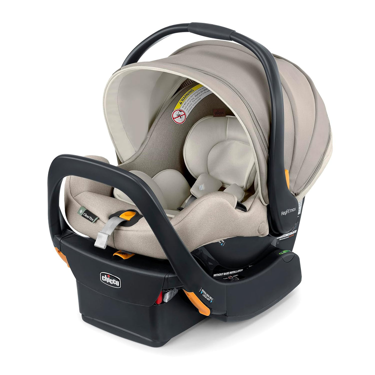 Chicco KeyFit Max Zip ClearTex Infant Car Seat with Base, Rear-Facing